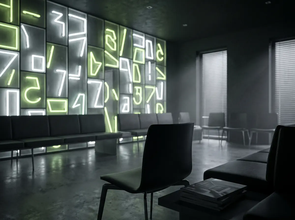Illustrative render: Queue & token system across branches (Clinics, UAE)