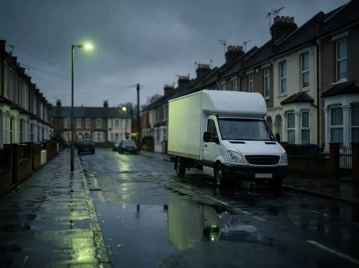 Illustrative render: Website + leads inbox (Removals company, UK)